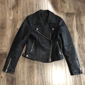 Black leather jacket
